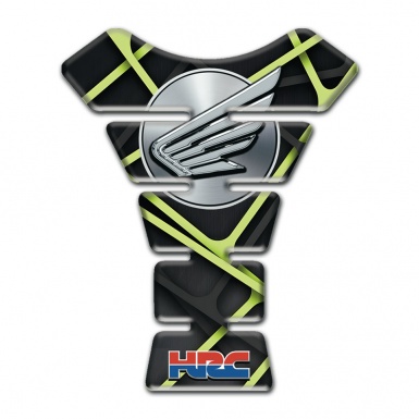 Honda Tank Protector Black with green Lines Base HRC Edition 