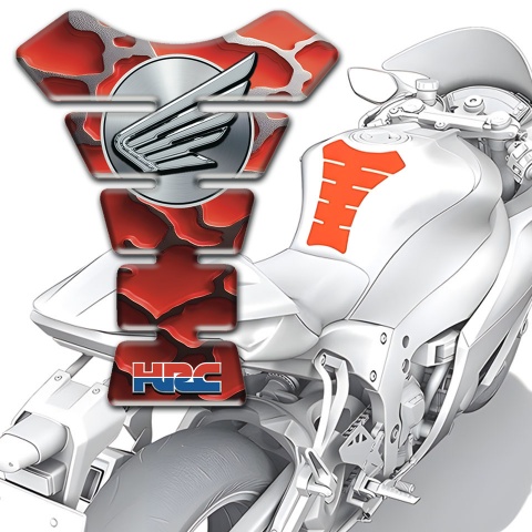 Honda Tank Pad Protector HRC Style Red Figures base 