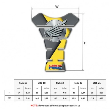 Honda Tank Fuse HRC Style Yellow Grey Base 