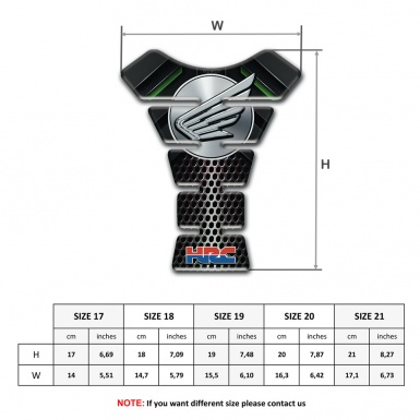 Honda Tank Fuse dark Perforated Design HRC Style 