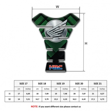 Honda Tank Protector HRC Version Green Black Base 
