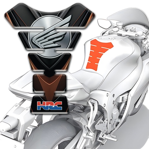 Honda Tank Guard Pads HRC Version Black brown base 