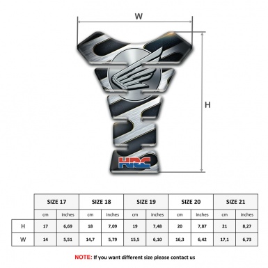 Honda Tank Pad Motorbike Grey patterns Base HRC Edition 