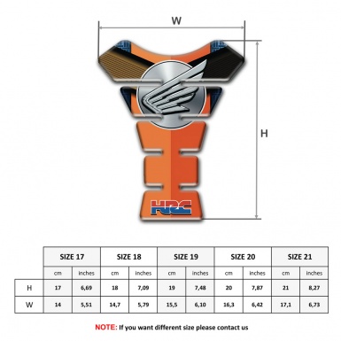 Honda Tank Protector HRC Orange Style 