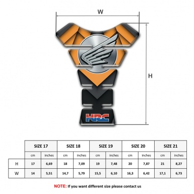 Honda Tank Pad Protector Silicone Sticker Best decoration 