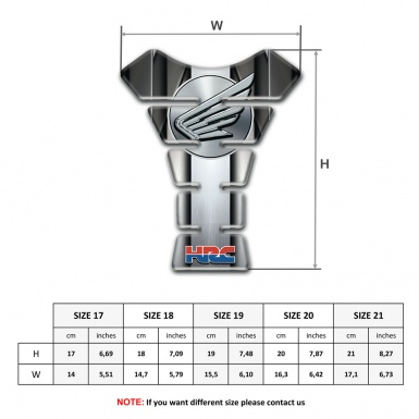Honda Tank Protector HRC Design Grey Logo 