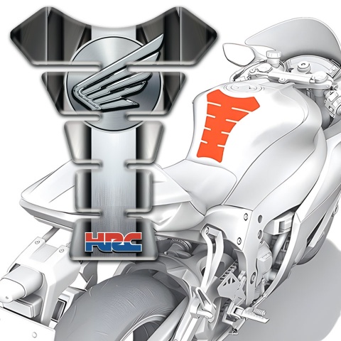 Honda Tank Protector HRC Design Grey Logo 