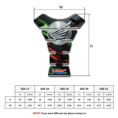 Honda Tank Fuse Colorful Descoration Grey logo 
