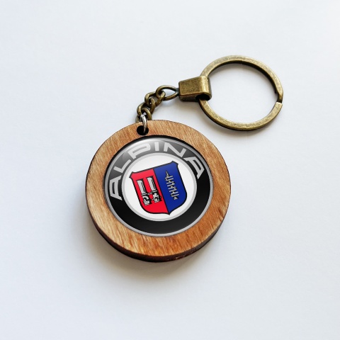 BMW Alpina Keychain Handmade Wood Classic