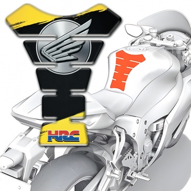 Honda Tank Pad Protector Yellow Black zones Style 