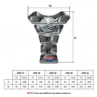 Honda Tank Fuse HRC Style Grey Leather Effect 