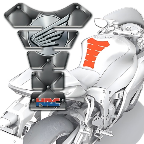 Honda Tank Fuse HRC Style Grey Leather Effect 