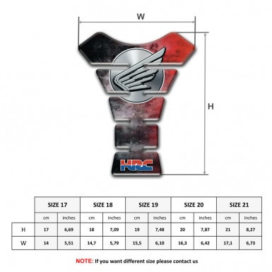 Honda Tank Pad Motorbike Mixed Color Base Style