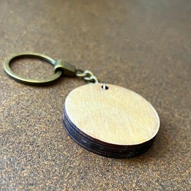 BMW Handmade Keychain Wood Black Edition