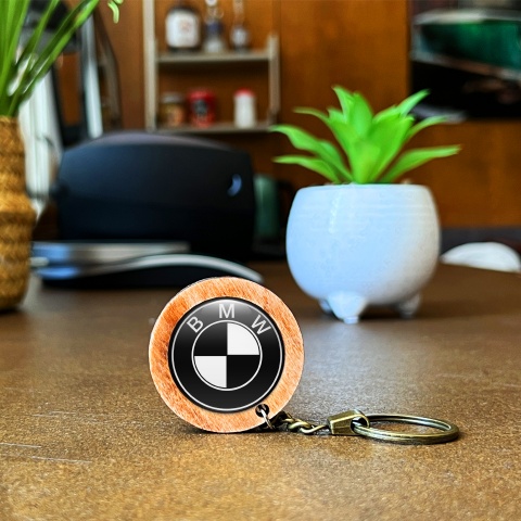 BMW Handmade Keychain Wood Black Edition