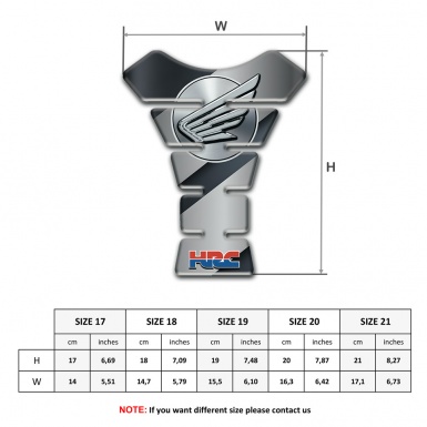 Honda Tank Fuse Grey Black Print Grey Logo 