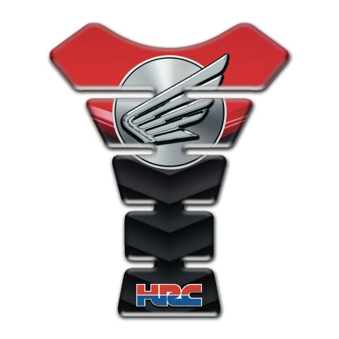 Honda Tank Pad Motorbike Red Black Print with Grey Logo 