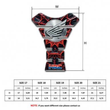 Honda Tank Protector RedSpider Web Decoration Grey Logo 