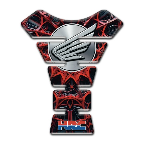 Honda Tank Protector RedSpider Web Decoration Grey Logo 