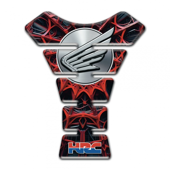 Honda Tank Protector RedSpider Web Decoration Grey Logo 