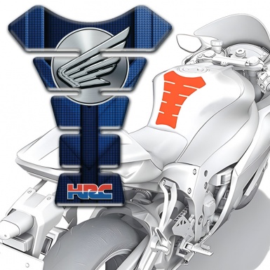 Honda Tank Guard Pads Blue Black Nuance Print HRC Edition 