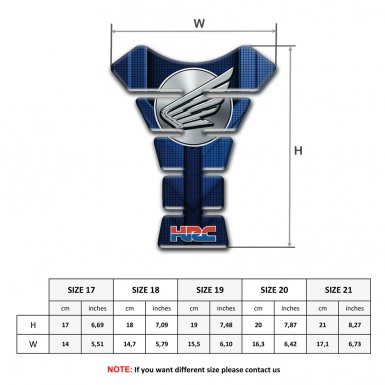 Honda Tank Guard Pads Blue Black Nuance Print HRC Edition 