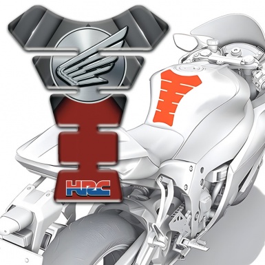 Honda Tank Pad Protector Red with Grey Elements Print HRC Style 