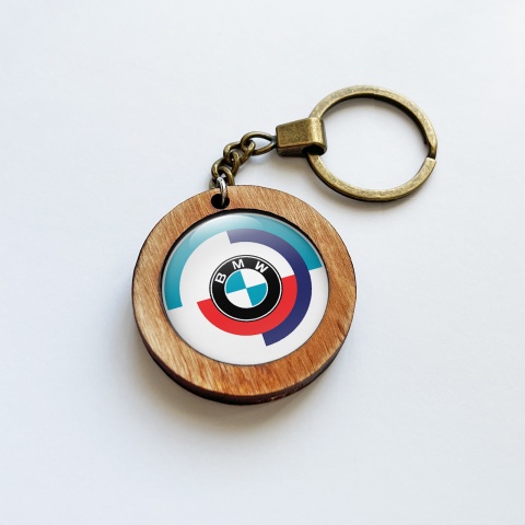 BMW Handmade Keychain Wood New Retro Edition