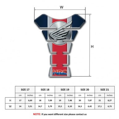 Honda Tank Pad Motorbike Unique Print HRC Style 