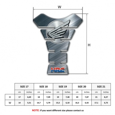 Honda Tank Protector Brushed Metal Design 