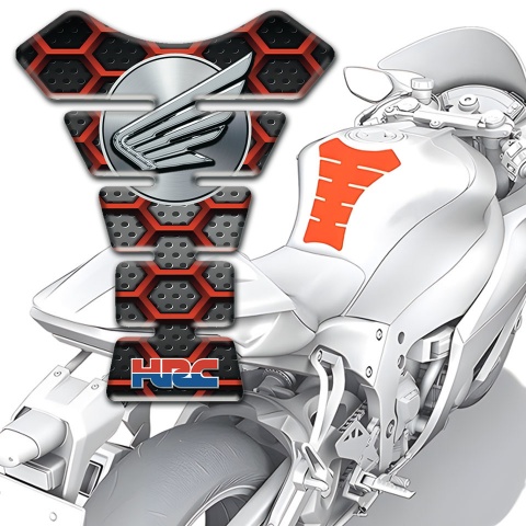 Honda Tank Guard Pads Motorcycle Stylish Print Grey Logo Style 
