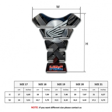 Honda Tank Pad Motorbike Crossed Dark Details HRC Edition 