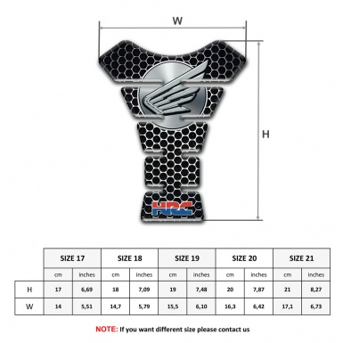 Honda Tank Protector Perforated Steel Design Grey Logo 