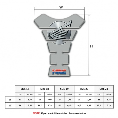 Honda Tank Protector Grey Base HRC Style 