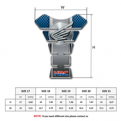 Honda Tank Protector Blue Perforated Base Edition 