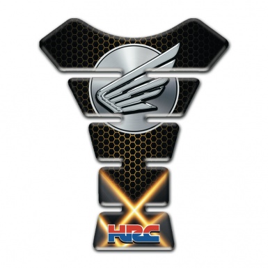 Honda Tank Guard Pads Crossed Orange Lights Style 