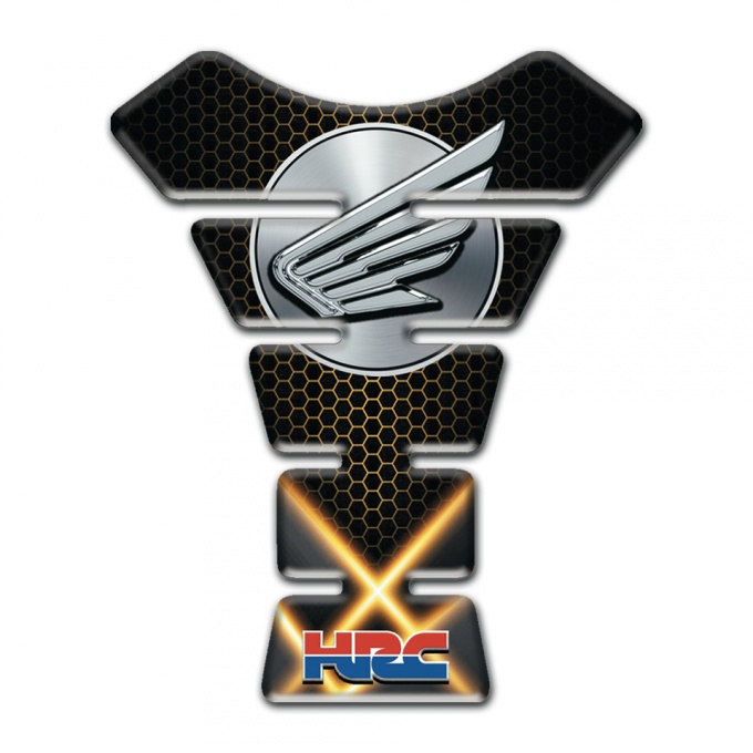 Honda Tank Guard Pads Crossed Orange Lights Style 