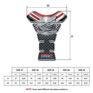 Honda Tank Guard Pads Motorcycle Silicone Sticker HRC Style 