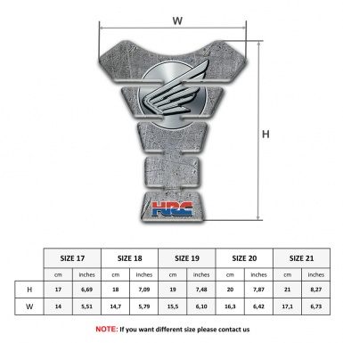 Honda Tank Guard Pads stone Effect Design 