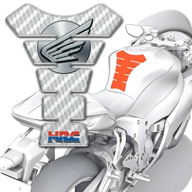 Honda Tank Protector White Carbon Design 