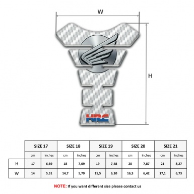 Honda Tank Protector White Carbon Design 