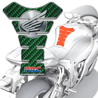 Honda Tank Guard Pads Green Carbon Design 