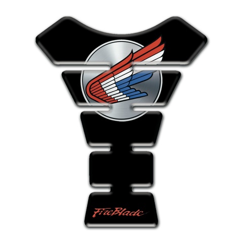 Honda Tank Pad Protector Black Base Fire Blade Style 