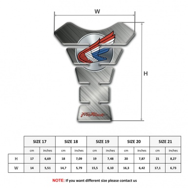 Honda Tank Fuse Polished Metal Effect Fire Blade Style 