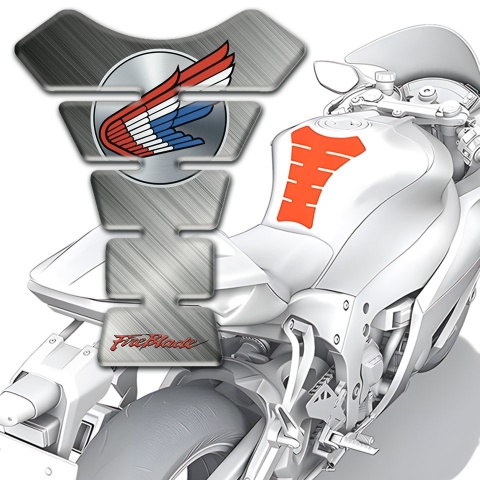 Honda Tank Fuse Polished Metal Effect Fire Blade Style 