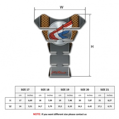 Honda Tank Guard Pads Honeycomb Motive Design 