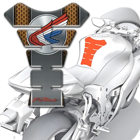 Honda Tank Guard Pads Honeycomb Motive Design 