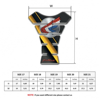 Honda Tank Pad Protector Yellow Diagonal Band Decoration 