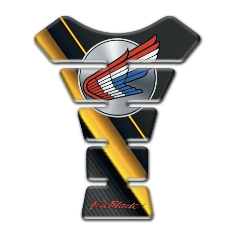 Honda Tank Pad Protector Yellow Diagonal Band Decoration 