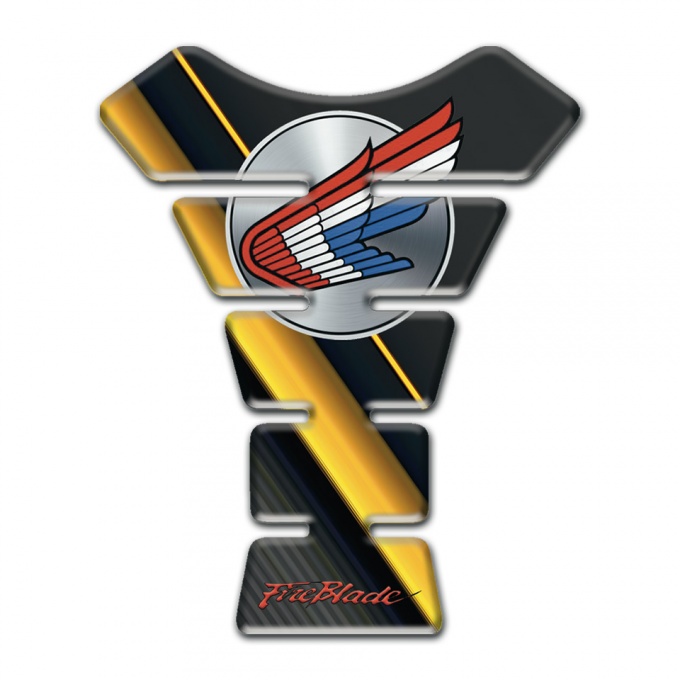 Honda Tank Pad Protector Yellow Diagonal Band Decoration 